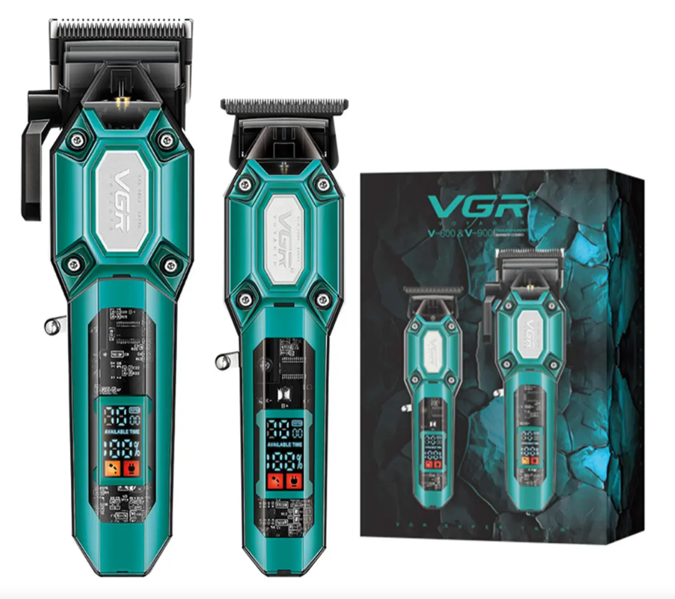Combo Vgr Maquina Corte Pelo V-600 + Trimmer V-900 7000rpm