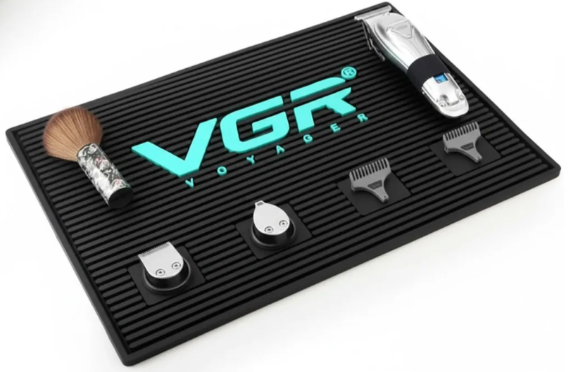 Alfombra Barber Mat Organizador Barberia Peluquería Vgr Negro