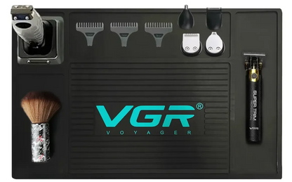 Alfombra Barber Mat Organizador Barberia Peluquería Vgr Negro